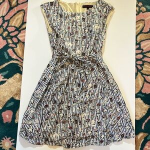 SM Wardrobe Animal face print Cotton Dress M